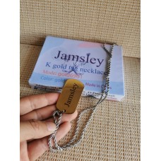 Jamsley Necklace for Men Free Engraving Stainless Steel Dog Tag Pendant Necklace with 24" Chain,Gift for Dad Husband Boy Brother Sister Bestfriend