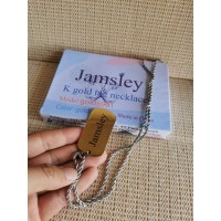 Jamsley Necklace for Men Free Engraving Stainless Steel Dog Tag Pendant Necklace with 24" Chain,Gift for Dad Husband Boy Brother Sister Bestfriend